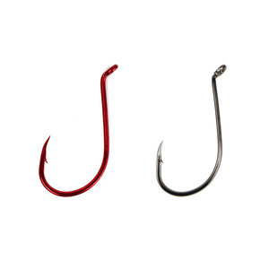 Eupheng – hameçons de pêche de sport en acier à haute teneur en carbone, becs de poulpe décalés, nickel noir ou couleurs rouges, tailles 8 # à EP-8299 # E10, 9/0 - Product Image 3