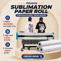 Rouleau de papier de transfert par sublimation blanc 48 pouces 29 g/m² séchage rapide taux de transfert de 98 % pour imprimante de sublimation textile