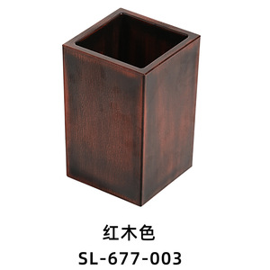 Boîtes à couverts, boîtes à pailles et boîtes de rangement en plastique imitation bois de style antique pour hôtels et restaurants. - Product Image 2