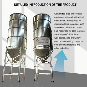 Cho ăn không khí trượt đường ăn vào 1000m3 Silo với chuyển hướng cửa (Hướng dẫn sử dụng và cơ giới), vít băng tải máng Kính thiên văn - Product Image 2