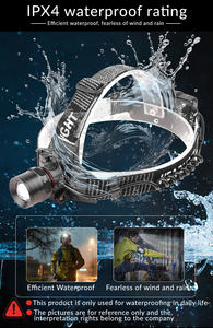1000lumen 30W lampe frontale extérieure 1000m <span class=keywords><strong>longue</strong></span> portée SOS 4 Mode Zoom télescopique Portable <span class=keywords><strong>LED</strong></span> pour la pêche <span class=keywords><strong>phare</strong></span> <span class=keywords><strong>de</strong></span> <span class=keywords><strong>travail</strong></span> 2*18650 - Product Image 5