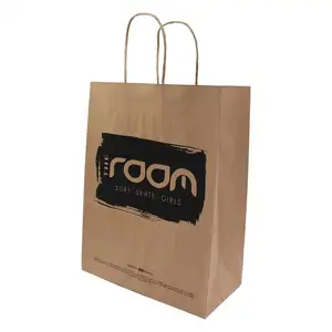 Sac cadeau de noël avec logo imprimé, 1 millions de pièces par mois, couleur verte, en papier, soldes