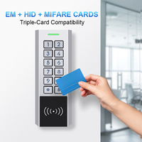 Lector de Control de Acceso RFID XK8 IP67 para Exteriores con Teclado, 13.56MHz MF NFC 125kHz EM Hid, Sistema de Entrada para Puertas