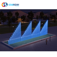 Decoración Para el hogar, fuente de agua con patrón de música controlado por ordenador, para exteriores