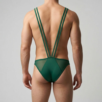 Sous-vêtements pour hommes : String micro sexy, Tanga minimaliste, Jockstrap en maille transparente taille basse avec poche en U, Slips, Jockstraps, Sous-vêtements gay
