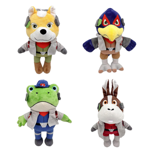 Peluche Personalizzati con Logo Star Fox, Asino dalle Orecchie Lunghe, Pupazzo Animale Imbottito, Personaggi <span class=keywords><strong>Anime</strong></span> Cartoon, Cuscino Decorativo Gatto Giallo, Rana, Aquila - Product Image 1