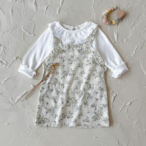 <span class=keywords><strong>Abbigliamento</strong></span> <span class=keywords><strong>neonato</strong></span> uomo bambino autunno ragazza abito con stampa floreale arruffato + <span class=keywords><strong>abbigliamento</strong></span> bianco a maniche lunghe 2 pezzi/set - Product Image 3