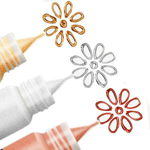 Penna Acrilica 3D da 30ml per <span class=keywords><strong>Pittura</strong></span> su Vetro, Impermeabile, Senza Cottura, per Decorazione Fai-da-Te di Ceramica e Vetro, Colore <span class=keywords><strong>Oro</strong></span>, Made in China - Product Image 2