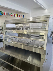 <span class=keywords><strong>KFC</strong></span> Freír Pollo Chaffing <span class=keywords><strong>Platos</strong></span> Calentador de alimentos de acero inoxidable escaparate F001 - Product Image 3