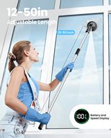 Brosse de nettoyage électrique sans fil rechargeable 2000 mAh 300 tr/min étanche avec poignée extensible pour sol de douche