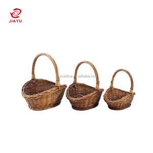JY Luxo Presente De Casamento Set Round Small Willow Woven <span class=keywords><strong>Basket</strong></span> com Alça para Flores Frutas Outros Itens Pequenos - Product Image 2