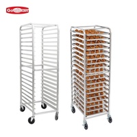 Chariot de bain-marie professionnel Goodman SBA3254 en acier inoxydable et plastique, 10 niveaux, pour boulangerie et service alimentaire