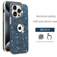Coque de luxe magnétique à paillettes pour fille pour iPhone 16 15 14 13 12 Pro Max plus pro Rhinestone Shiny Plating Bumper Cover