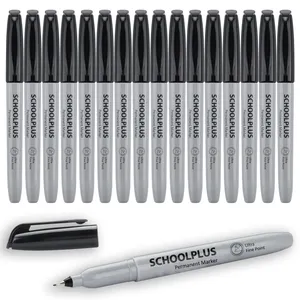 0.4mm Black Ultra Fine Point Permanent Markers, Felt Tip Pens Works on Plastic, Wood, Stone, Metal and Glass