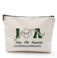 Trousse de Maquillage Personnalisée Chi Eta Phi, Cadeau de Sororité, Pochette Zippée pour Sororité, Sac Cosmétique pour Sœur d'âme