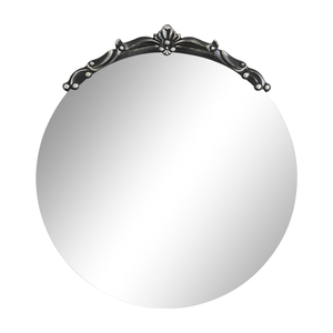 YUNFEI Gương Tròn Lớn Gương Phòng Tắm Gương Tròn Không Đều Khung Gỗ - Product Image 3