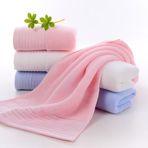 ผ้าเช็ดหน้าคิม ไรอัน ผ้าฝ้ายแท้ 34x74 ซม. หนานุ่ม ซึมซับดี ผ้าขนหนูสำหรับใช้ในบ้าน สีชมพู ขาว น้ำเงิน รับสกรีนโลโก้ - Product Image 3