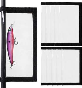 Envolturas para señuelos de pesca, 5 paquetes, cubiertas duraderas de PVC transparente para señuelos, mantiene la pesca segura, ve fácilmente los señuelos, cubiertas para anzuelos de pesca, almacenamiento de cebo K - Product Image 1