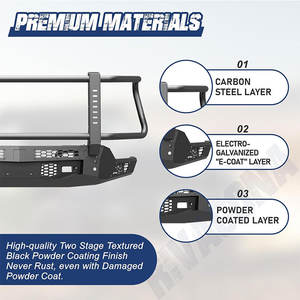 WINJET Wolfstorm Chèvre Corne Forme Fine Tubulaire Haute Qualité Deux Rouge Usine Crochet De Remorquage Acier Mudulaire Pare-chocs Avant Ensemble - Product Image 2