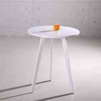 Table d'appoint ronde en bois, petite table basse à 3 pieds, table d'appoint simple et moderne, table de chevet pour salon, chambre, balcon