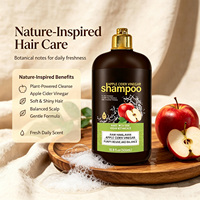 Shampoo nourrissant à la fragrance de pomme 500 ml, équilibrant le cuir chevelu, clarifiant, réduit les frisottis, pour salon de coiffure, hôtel, vente en gros