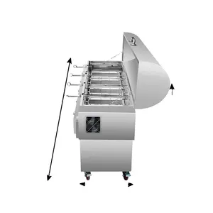 Máquina automática de parrillas, parrilla giratoria para barbacoa, pescado, cordero, cerdo, pollo, barbacoa