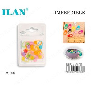 Spille di sicurezza Ilan, 20 pezzi, colorate, per cucito, lavori a maglia e artigianato - Product Image 1