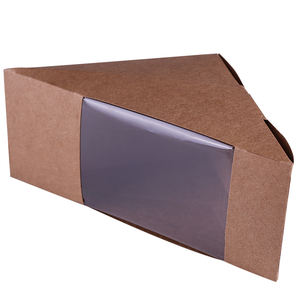 Boîte à sandwich pour fenêtre 6 pouces en kraft |   Film 40 mm |   Trous d'aération |   Revêtement PE |   Logo imprimable - Product Image 3