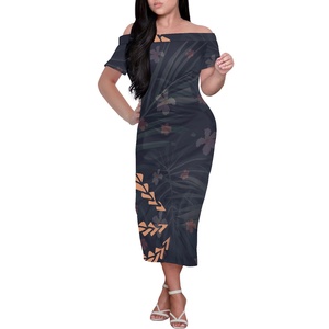 Vestido largo de marca privada para mujer, vestido veraniego a la moda con hombros descubiertos, zapato en línea, venta al por mayor, 2022 - Product Image 6