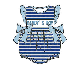Yihui Customizable Girls Jumpsuits with Two Big Bows OEM Sweet Summer Knitted <strong>Clothes</strong> for <strong>Children</strong> with Embroidery - Product Image 6