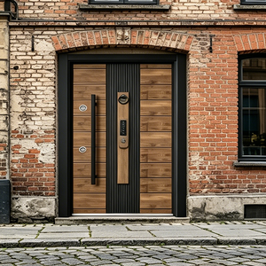Puertas de Seguridad de Aluminio Resistentes a Impactos para Villas Americanas, Puertas de Entrada con Múltiples Cerraduras - Product Image 2