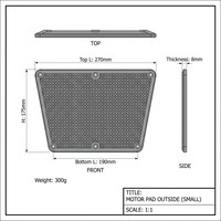 Plaque de montage de moteur externe en PVC robuste de 270 mm pour bateau gonflable, kayak, accessoires de bateau pneumatique, surf
