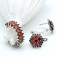 Antike Vintage Thai Silber Boho Ohrringe für Frauen, Blumen ohrringe