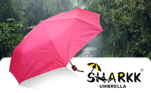 Parapluie pliable Chhaya 3 sections pour hommes et femmes, léger, en acier inoxydable, parapluie de voyage anti-pluie, en vente - Product Image 6