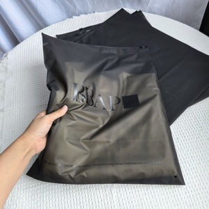 Biểu <span class=keywords><strong>t</strong></span>ượng <span class=keywords><strong>t</strong></span>ùy chỉnh <span class=keywords><strong>Zip</strong></span> khóa Quần áo <span class=keywords><strong>t</strong></span>úi Matte/Frosted nhựa cho <span class=keywords><strong>T</strong></span>-Shirts & Swimwear đóng gói với dây kéo - Product Image 4