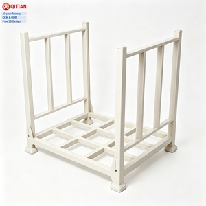 Étagère empilable en acier Q235 Manurack, étagère de stockage robuste pour entrepôt avec rails latéraux, étagère industrielle en métal, capacité 500 kg - Product Image 1