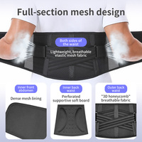 Ceinture de fitness respirante et pressurisée Aolikes avec coussinets épaissis, soutien lombaire doux et confortable, protection de la taille 7898