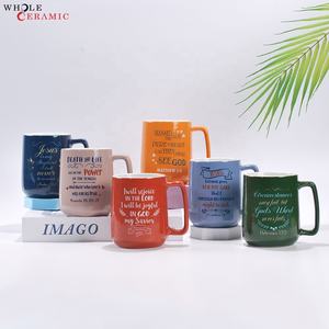 Tasses <span class=keywords><strong>à</strong></span> café et <span class=keywords><strong>à</strong></span> <span class=keywords><strong>thé</strong></span> en céramique personnalisées en gros avec des citations bibliques classiques dans diverses formes et couleurs, parfaites comme cadeaux ou pour un usage domestique - Product Image 4