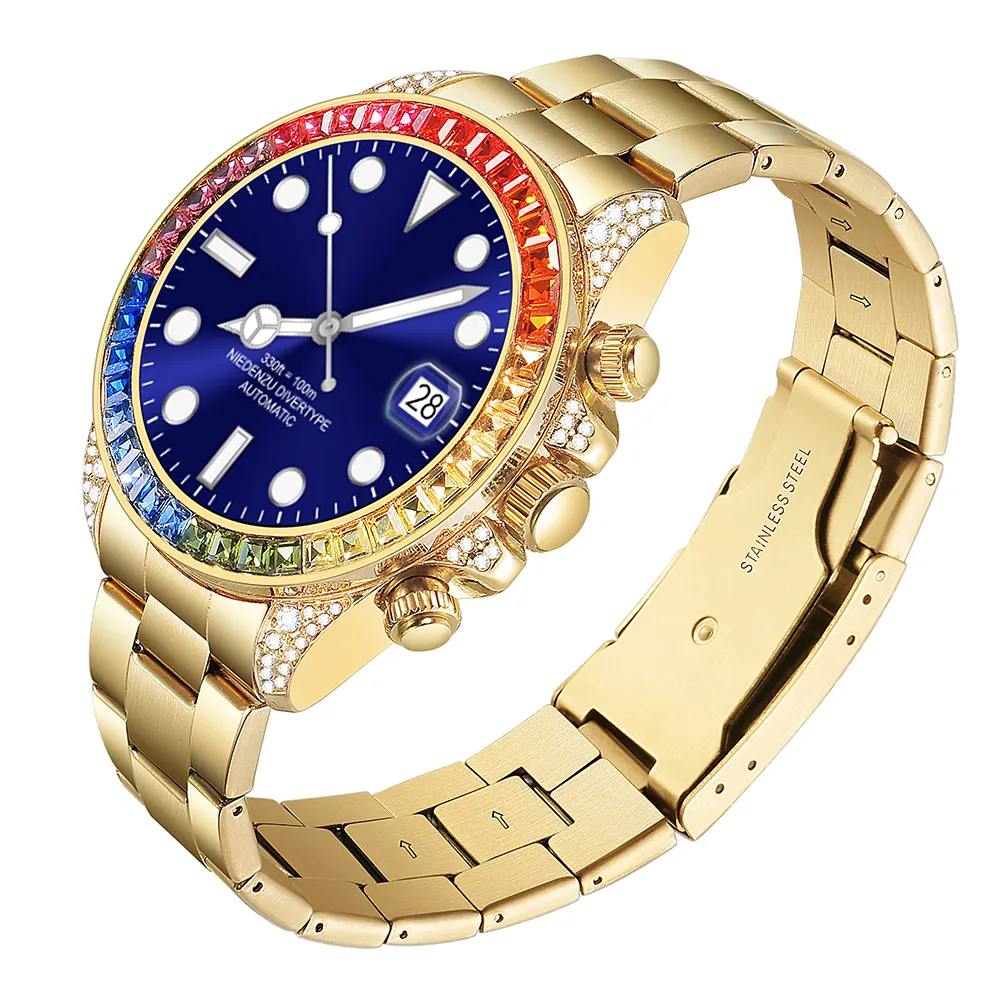 Fendior 2024 yeni Smartwatch R1 Pro elmas Oem Odm Metal paslanmaz çelik kayış özel özel Logo IP68 R1Pro yuvarlak akıllı saat