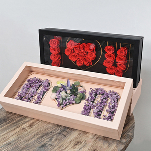 Großhandel Falten Muttertag Rose Flower Box Rechteckig Ich liebe dich Mutter Blumen Gite Box für Mama Blumen verpackung