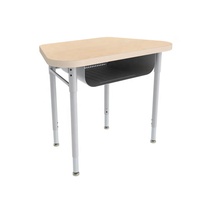 Muebles Escolares, Escritorio para Estudiantes con Superficie Trapezoidal, Muebles para Escuela Primaria, Mesa de Madera, Escritorio Infantil