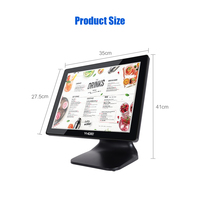 Caisse enregistreuse électronique à écran tactile de 15 pouces, système double Windows Android, machine POS, Wi-Fi intégré et Bluetooth en option