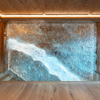 Cloison de séparation de luxe rotative en verre doré et acier inoxydable pour salon, hôtel, cloisons décoratives intérieures