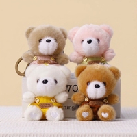 En gros, Peluche ours mignonne avec robe à carreaux et salopette, idéale comme cadeau promotionnel