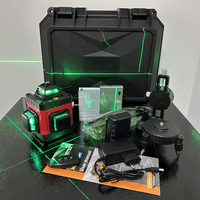 Niveau laser 4d 16 lignes à faisceau vert auto-nivelant pour carrelage et plafond avec trépied de 1.2m