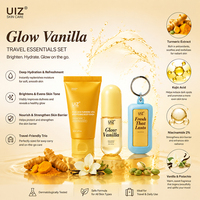 Ensemble de soins corporels 3 en 1 Brume + Déodorant + Nettoyant, éclaircissant, hydratant, parfum vanille, extrait de curcuma, acide kojique, kit de soins quotidiens pour les voyages