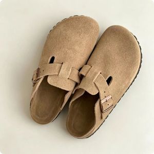 <span class=keywords><strong>Mules</strong></span> classiques en daim TEC pour femmes, en cuir véritable, semelle plate en liège, <span class=keywords><strong>orthopédiques</strong></span>, biomécaniques, antidérapantes et douces - Product Image 2
