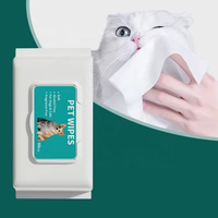 Lingettes Douces Non Tissées Sans Alcool Pour Animaux De Compagnie, Sans Parfum, Formule Douce, 80 Lingettes, Grand Format, Marque Tail Park Pour Soins Quotidiens Des Animaux Sensibles