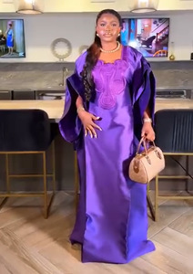 Envío Rápido C250924, Boubou de Lujo, Abaya Tradicional Africana, Vestido Elegante para Fiesta 2026 - Product Image 3