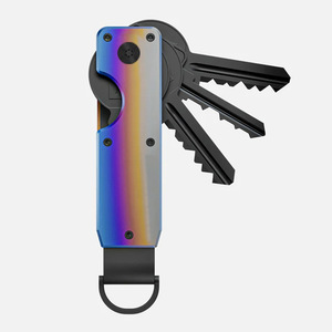 Nieuwe Populaire Groothandel Smart Minimalistische Aluminium Sleutelhouder Compact Organizer Metalen Sleutelhanger Houder Relatiegeschenk Voor Mannen